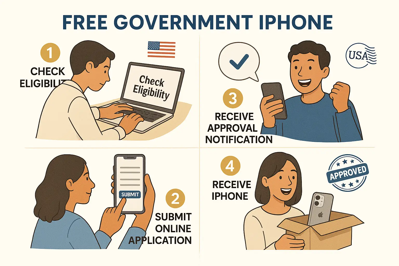 Get a Free Government iPhone in 2025 | Certified Lifeline Provider 3 Steps to Get Free Government iPhone